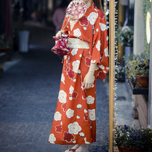 Load image into Gallery viewer, New Sakura Girl Kimono Dress Japanese Style Photo Photography Yukata Kimono Women Floral Anime Bathrobe Uniform Cosplay Costume