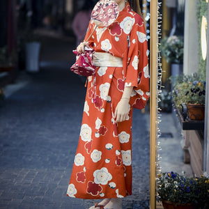 New Sakura Girl Kimono Dress Japanese Style Photo Photography Yukata Kimono Women Floral Anime Bathrobe Uniform Cosplay Costume