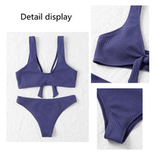 Load image into Gallery viewer, New Sexy Bikini Solid Swimwear 2022 Women Swimsuit Push Up Bikini Set Thread Style Bathing Suit Summer Beach Wear Swimming Suits