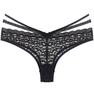 New Sexy Lace Women's Bikini Panties Underpants Lace Transparent Underwear Seamless Low-Waisted Thong Lingerie Sex String Tanga
