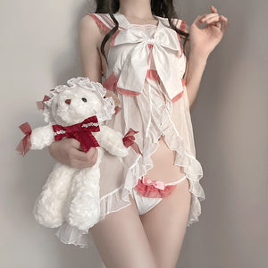 New Sexy Lingerie Anime Underwear Bow Sailor Collar Student Uniform Temptation Suit Porn Perspective Nightdress Exotic Costumes