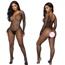 Load image into Gallery viewer, New Sexy Lingerie Women Fishnet Bodysuits Transparent Underwear Open Crotch Mesh Body Stockings Hot Porn Outfits Erotic Costume