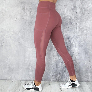 New Sport Leggings Women Mesh Splice Fitness Slim Black Legging Sportswear Clothing New Leggins Yoga Pants Sexy Yoga leggings