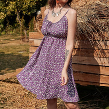 Load image into Gallery viewer, New Style Suspenders Summer Elegant And Sexy Small Floral Backless Short Skirt Slim Dress Small Man Dresses For Women Casual