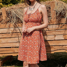 Load image into Gallery viewer, New Style Suspenders Summer Elegant And Sexy Small Floral Backless Short Skirt Slim Dress Small Man Dresses For Women Casual