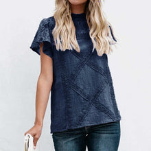 Load image into Gallery viewer, New Summer Chiffon Tops Tees Women Blouses Plus Sizes Crotchet Boho Floral Elegant Lady Sexy Lace Casual Embellished Shirts