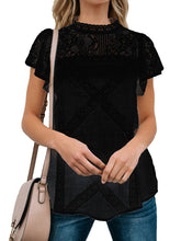 Load image into Gallery viewer, New Summer Chiffon Tops Tees Women Blouses Plus Sizes Crotchet Boho Floral Elegant Lady Sexy Lace Casual Embellished Shirts