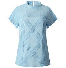 Load image into Gallery viewer, New Summer Chiffon Tops Tees Women Blouses Plus Sizes Crotchet Boho Floral Elegant Lady Sexy Lace Casual Embellished Shirts