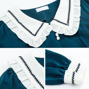 New Sweet Fungus Spliced Plus Size Dress Women 2022 Long Sleeve 3XL 4 XL Dresses Elegant Slim Waist Spring Vestidos Mujer