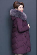 Load image into Gallery viewer, New Winter Women Jacket Parkas Middle-aged Down Cotton Jacket Mid Long Parka Warm Female Cotton Padded Jacket Loose OutwearR1601