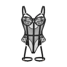 Load image into Gallery viewer, New Women Backless Sexy Teddies Bodysuit Intimates Body Femme 2022 Floral Embroidery Lace Bodysuit See Through