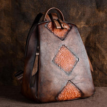 Load image into Gallery viewer, New Women Genuine Leather Backpack High Quality Natural Skin Rucksack Vintage Female Travel Bag Embossed Trends Daypack Knapsack