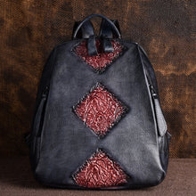 Load image into Gallery viewer, New Women Genuine Leather Backpack High Quality Natural Skin Rucksack Vintage Female Travel Bag Embossed Trends Daypack Knapsack