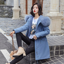 Load image into Gallery viewer, New Women Long Coat Autumn Winter Warm Velvet Thicken Faux Fur Coats Parka Female Solid Big Pocket Jacket Outwear