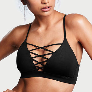 New Women Push Up Seamless Active Bra Female Removable Pad Underwear Crisscross Front Back Comfortable Crop Tops Lady Brassiere