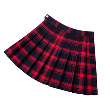 Load image into Gallery viewer, New Women Skirt Sexy Mini Short Skirts Summer High Waist Female Pleated Skirts Harajuku Zipper Ladies Girls Red Plaid Skirt