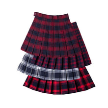 Load image into Gallery viewer, New Women Skirt Sexy Mini Short Skirts Summer High Waist Female Pleated Skirts Harajuku Zipper Ladies Girls Red Plaid Skirt