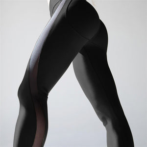 New Women Sport Leggings Yoga Pants Black High Waist Elastic Running Fitness Slim Sport Pants Gym Leggings for Women Trousers