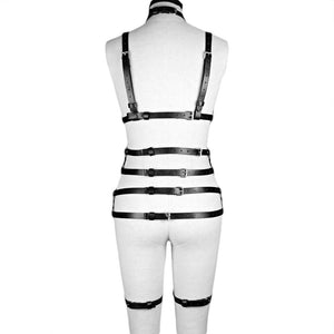 New Women&#39;s Harness Bra One-Piece Garter Belt Bdsm Bondage Erotic Lingerie Sexy Body Chest Suspender Straps Goth Clothes Adult