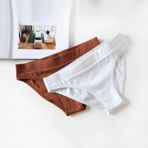 New Women's Sexy Lingerie G-String Thong Cotton Underwear Women Briefs Pants Intimate Ladies Low-Rise Panties Seamless Briefs