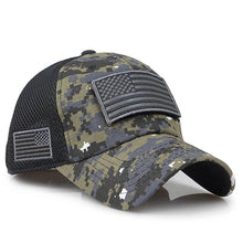 Load image into Gallery viewer, New camouflage tactical baseball cap jungle military combat caps trucker hat men and women universal mesh hats