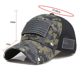 New camouflage tactical baseball cap jungle military combat caps trucker hat men and women universal mesh hats