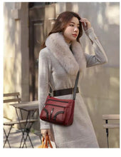 Load image into Gallery viewer, New hit color soft leather shoulder messenger trendy fashionable mother bag