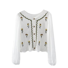 Load image into Gallery viewer, New style shirt women's sweet age reduction design sense spring and autumn loose short long sleeve cardigan jacket jacket