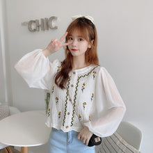 Load image into Gallery viewer, New style shirt women's sweet age reduction design sense spring and autumn loose short long sleeve cardigan jacket jacket