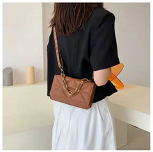 Load image into Gallery viewer, New trendy shoulder bag chain casual simple handbag fashion thick chain small square bag