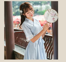 Load image into Gallery viewer, Newly Girls Women Chinese Ancient Traditional Hanfu Women Fusion Modern Hanbok Tang Dynasty Consum Dress Birthday Gifts