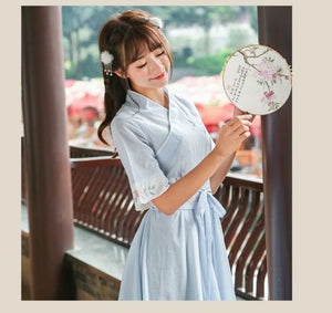 Newly Girls Women Chinese Ancient Traditional Hanfu Women Fusion Modern Hanbok Tang Dynasty Consum Dress Birthday Gifts