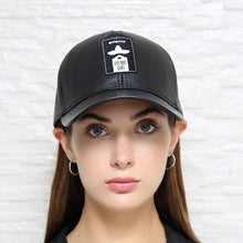 Load image into Gallery viewer, Novelty Leather Baseball Caps For Women Men Soft Lambskin Outdoor Leisure Duck Tongue Gorra Korean Youth Sun Snapback Dad Hats