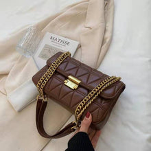 Load image into Gallery viewer, Novo designer de corrente feminina flip crossbody bags treliça couro do plutônio bolsa feminina e bolsas de luxo marca ombro sac