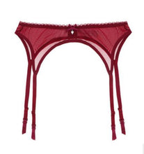 Load image into Gallery viewer, Nude Mesh Garter Belt with Straps for Stockings Sexy Women Suspender Belt Lingerie Set Underwear