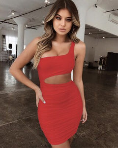 Off Shoulder Sexy Bodycon Bandage Dress Women Sexy Strapless Long Sleeve Hollow Out Party Dresses Vestidos Summer Dress