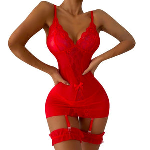 One-Piece Sexy Lingerie Bodysuit Lace Transparent Open Bra Open Crotch Hollow Out See Through Exotic Underwear Corset Costume