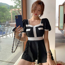 Load image into Gallery viewer, One Piece Swimsuit Short Sleeve Swimwear 2022 Summer Bathers Trikini Beachwear Push Up Padded Monokini Swim Bodysuit