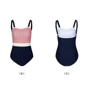 One Piece Swimsuit Women Plaid Swimwear Straps Monokini Swim Suit Trikini Padded Backless Bathing Suit High waisted  Swimwear