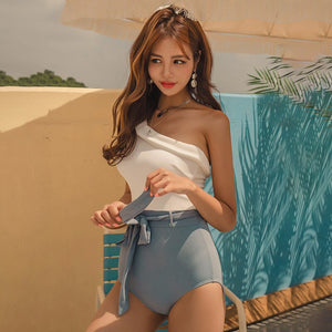 One Piece Swimwear Women Bandage Swimwear White Swimsuit Padded Bathing Suit Sexy Monokini Summer Beachwear For Asian