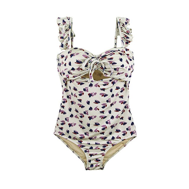One Piece Swimwear Women Push Up Swimwear Print Swimsuit Ruffle Bathing Suit Sexy Monokini Summer Beachwear 2020 For Asian