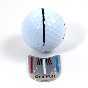 One Putt Golf Putting Alignment Aiming Tool Ball Marker with Magnetic Hat Clip wholesale