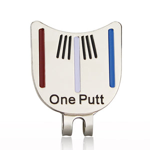 One Putt Golf Putting Alignment Aiming Tool Ball Marker with Magnetic Hat Clip wholesale
