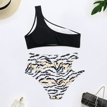 Load image into Gallery viewer, One Shoulder Bikini Women High Waist Swimsuit Female 2021 Sexy Hollow Out Bikini Set Bather Bathing Suits Summer Beach Wear Swim