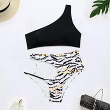 Load image into Gallery viewer, One Shoulder Bikini Women High Waist Swimsuit Female 2021 Sexy Hollow Out Bikini Set Bather Bathing Suits Summer Beach Wear Swim