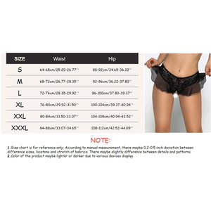Open Crotch Panties Sexy Lingerie Lace Slit Thong Mesh Skirt Low Waist Underwear G-Strings Thongs Ladies Exotic Intimates