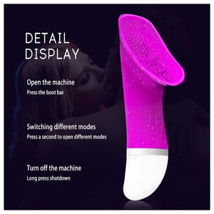 Oral Tongue Licking Simulator with 30 Frequency Vibration Wand Massager for Female Pleasure Personal Health Massage Tools