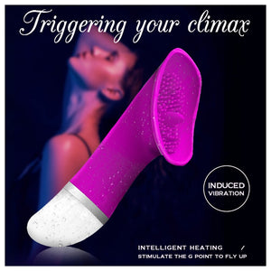 Oral Tongue Licking Simulator with 30 Frequency Vibration Wand Massager for Female Pleasure Personal Health Massage Tools