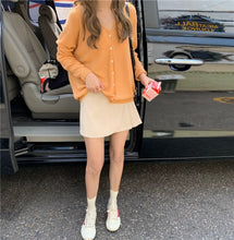 Load image into Gallery viewer, Orange Outerwear Cardigan Jacket Women&#39;s Spring 2020 Korean Style Loose Comfortable Long Sleeve Thin V-neck Knitted Top