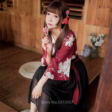 Load image into Gallery viewer, Oriental Hanfu Women Vintage Chinese Clothing Traditional Folk Dance Costume Fairy Print High Waist Sexy Dress Trumpet Sleeve